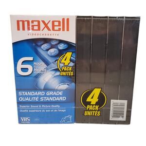 Maxwell Standard Grade Blank T-120 Video VHS Cassettes 8 Pack NEW